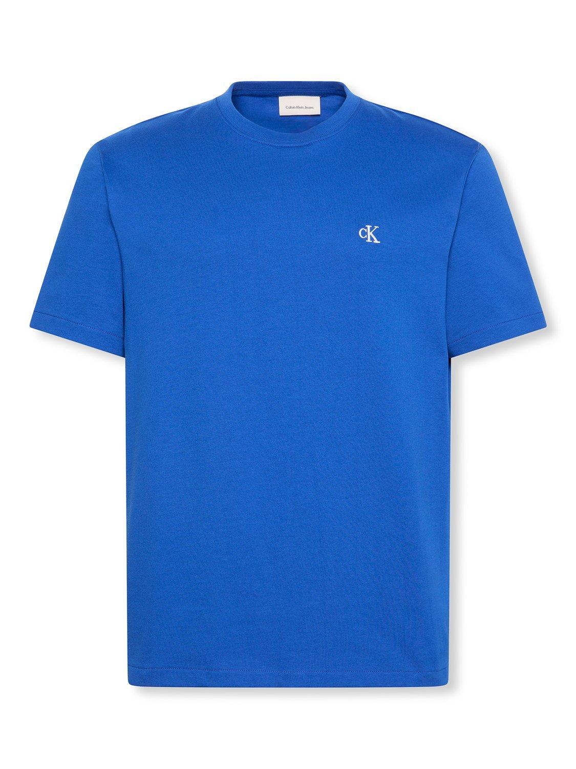Product image 6 of 6, which shows Calvin Klein Crew Neck Monogram Cotton T-Shirt, Ocean Tides, S