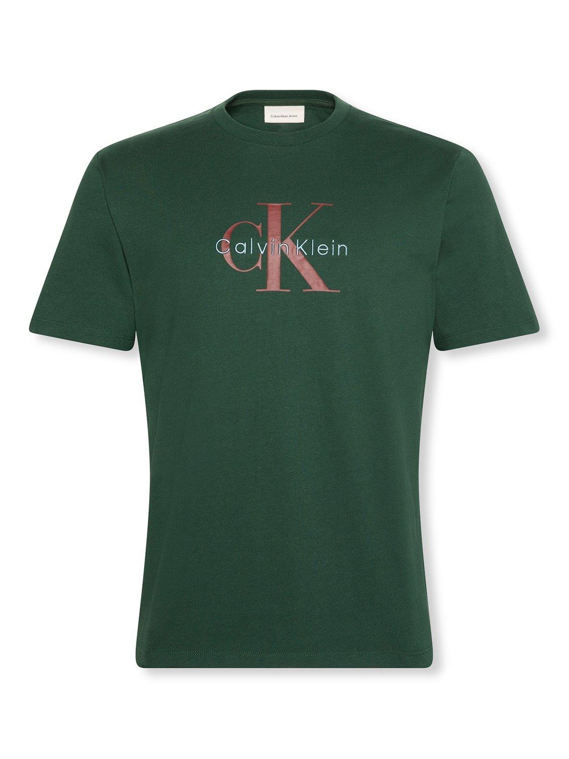 Product image 6 of 6, which shows Calvin Klein Monogram Cotton T-Shirt, Sycamore, S