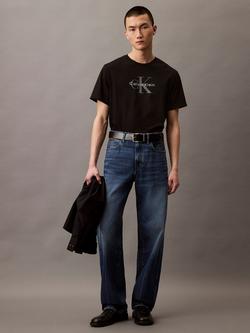 Calvin Klein Monogram Cotton T-Shirt, Black