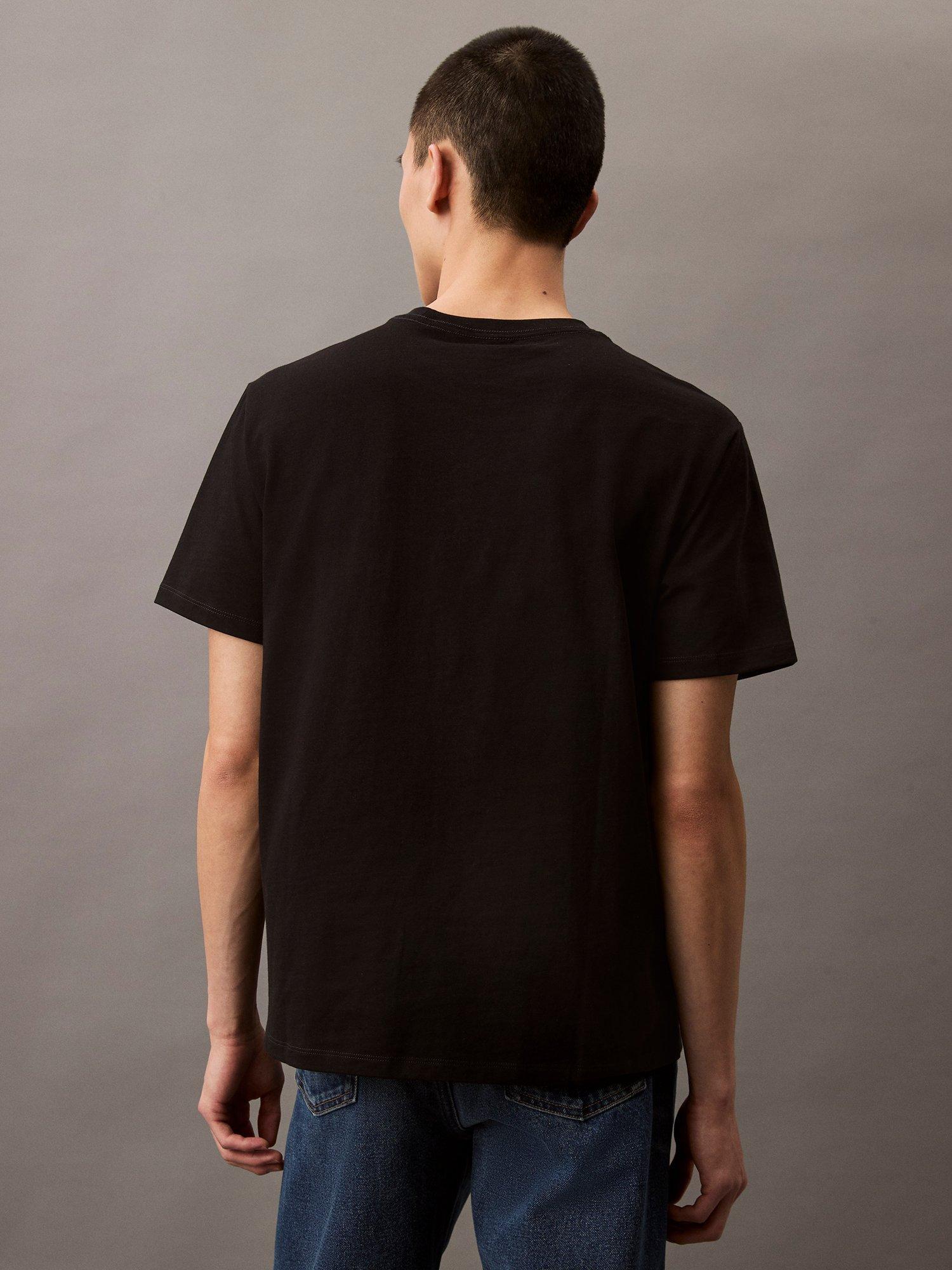 Product image 5 of 6, which shows Calvin Klein Monogram Cotton T-Shirt, Black, XS