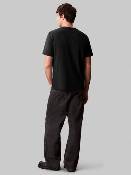 Calvin Klein Jersey Stretch Cotton T-Shirt, Black - view 2, Black