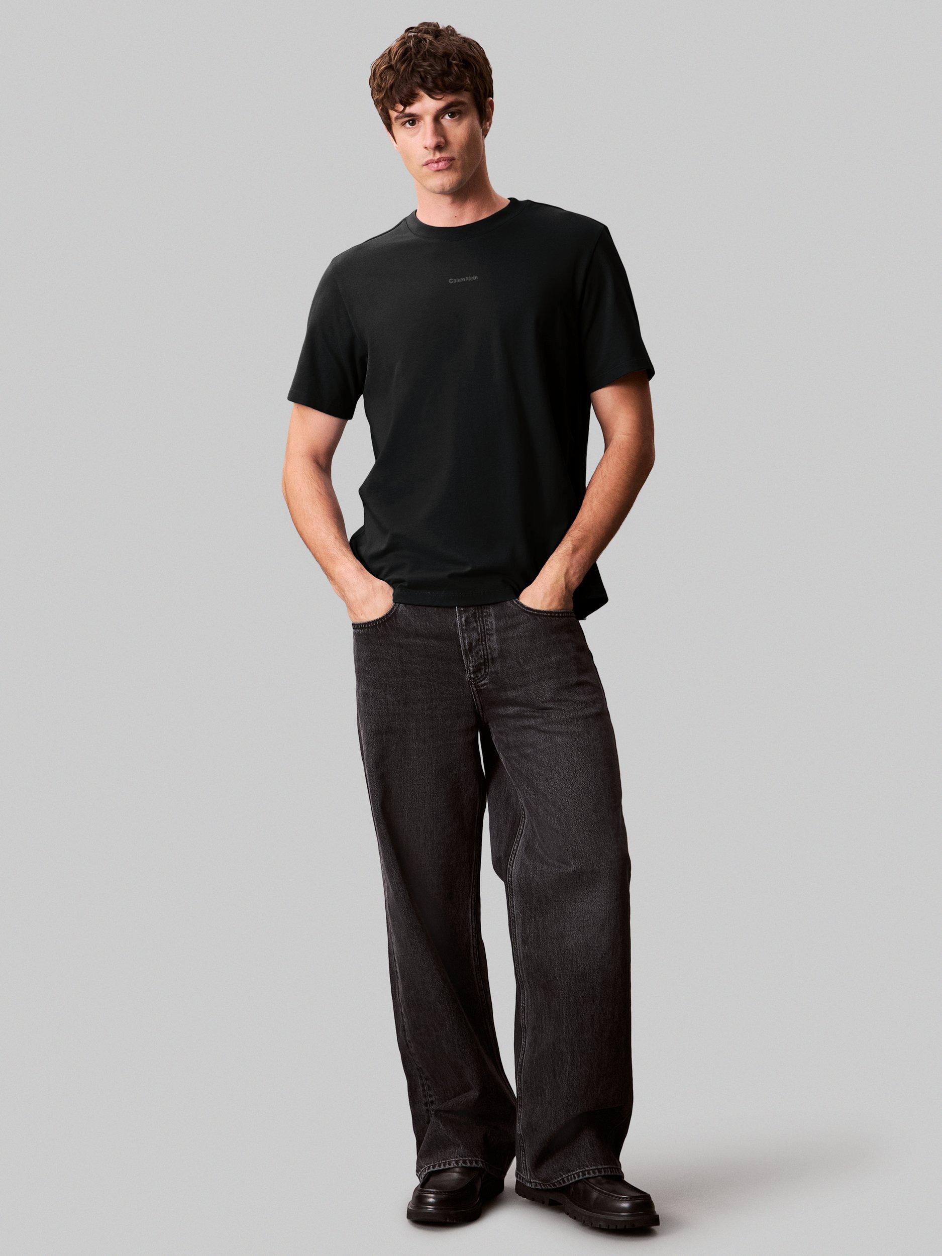 Product image 4 of 5, which shows Calvin Klein Jersey Stretch Cotton T-Shirt, Black, XS