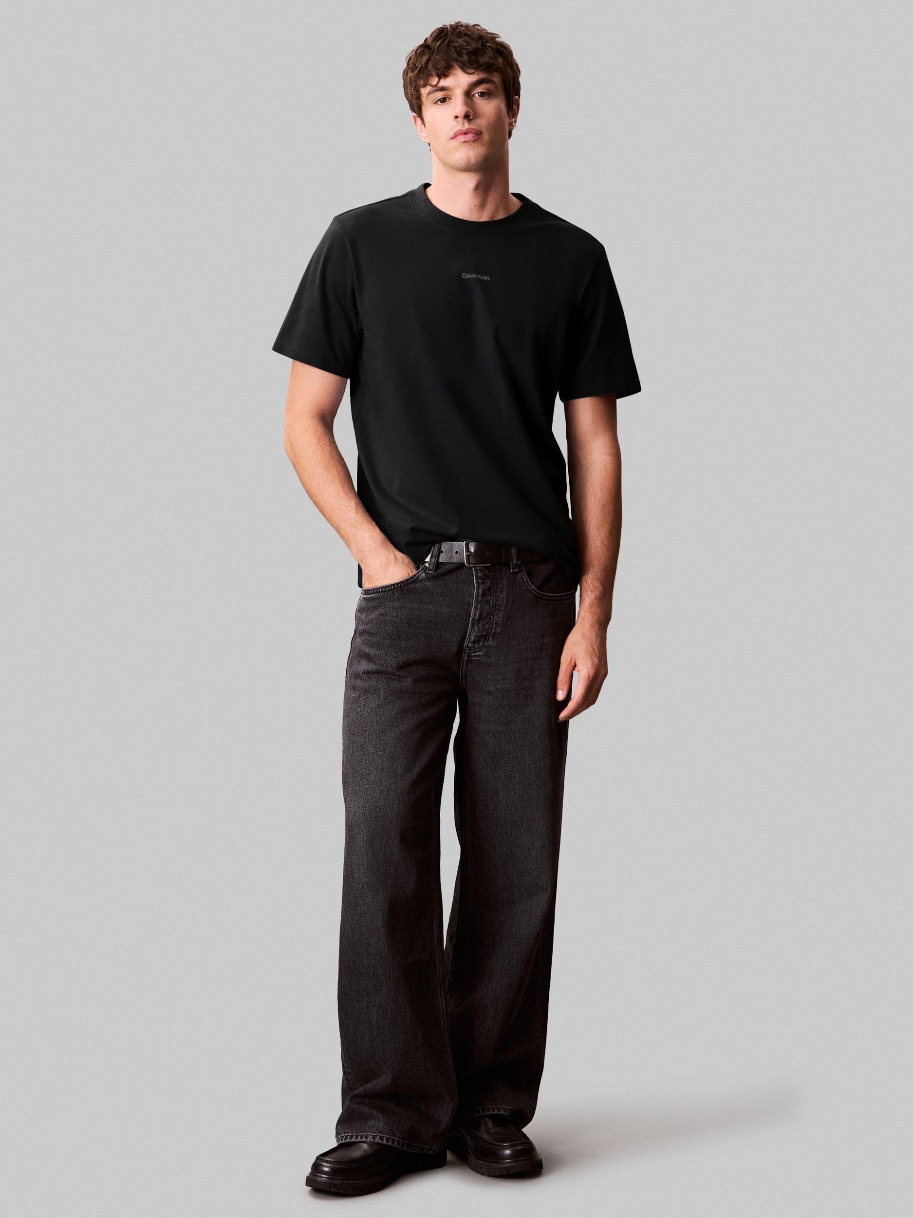 Product image 5 of 5, which shows Calvin Klein Jersey Stretch Cotton T-Shirt, Black, XS