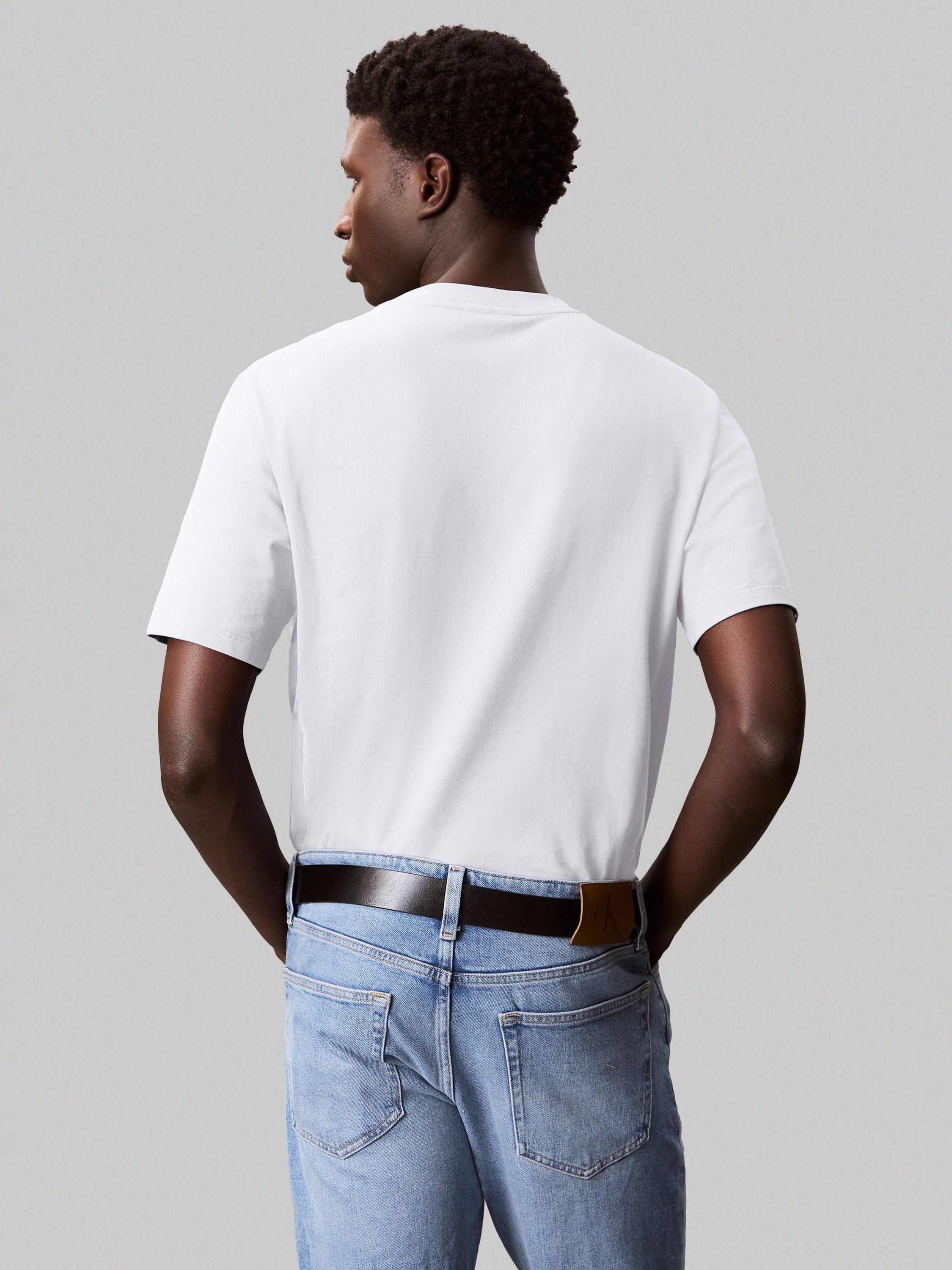 Product image 2 of 5, which shows Calvin Klein Logo Jersey T-Shirt, Bright White, XS