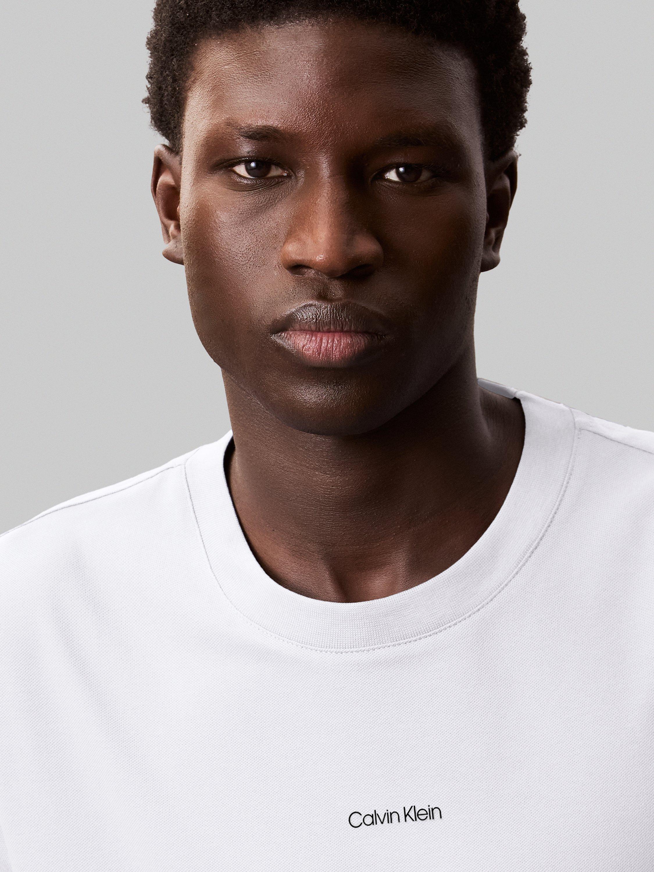 Product image 5 of 5, which shows Calvin Klein Logo Jersey T-Shirt, Bright White, XS