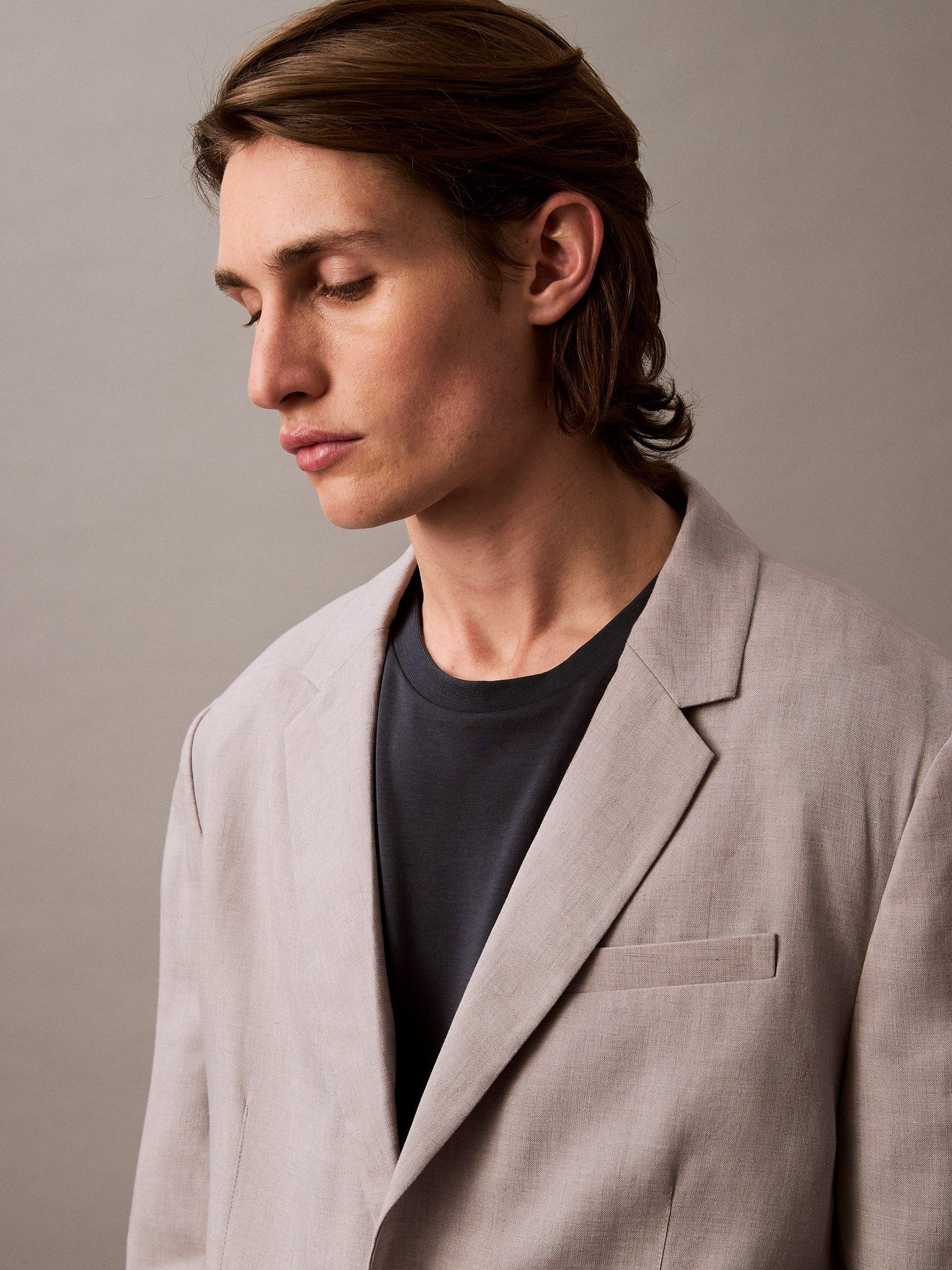 Product image 3 of 6, which shows Calvin Klein Supima Cotton Interlock T-Shirt, Dark Sapphire, XS