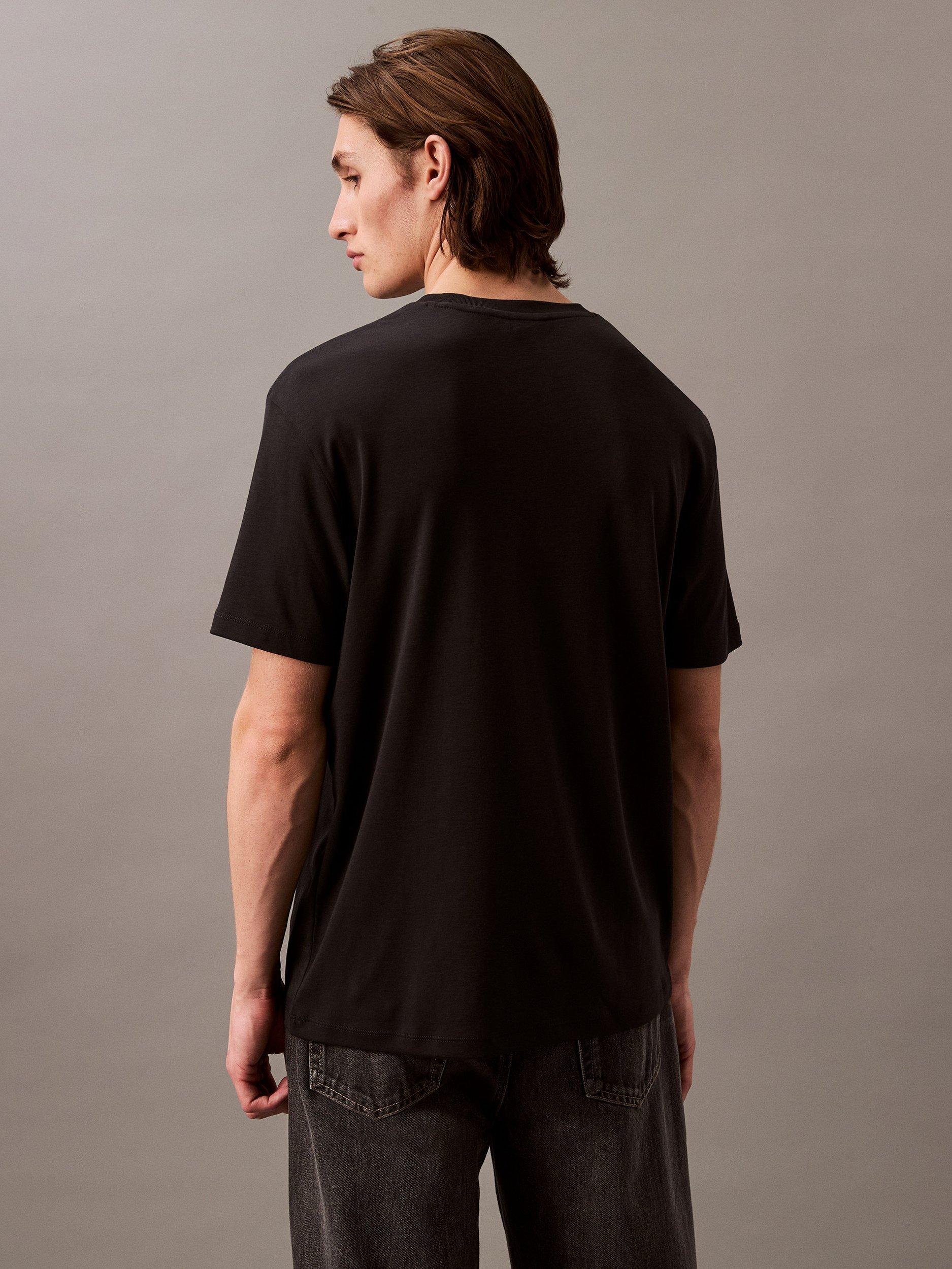 Product image 2 of 6, which shows Calvin Klein Supima Cotton Interlock T-Shirt, Black, XS