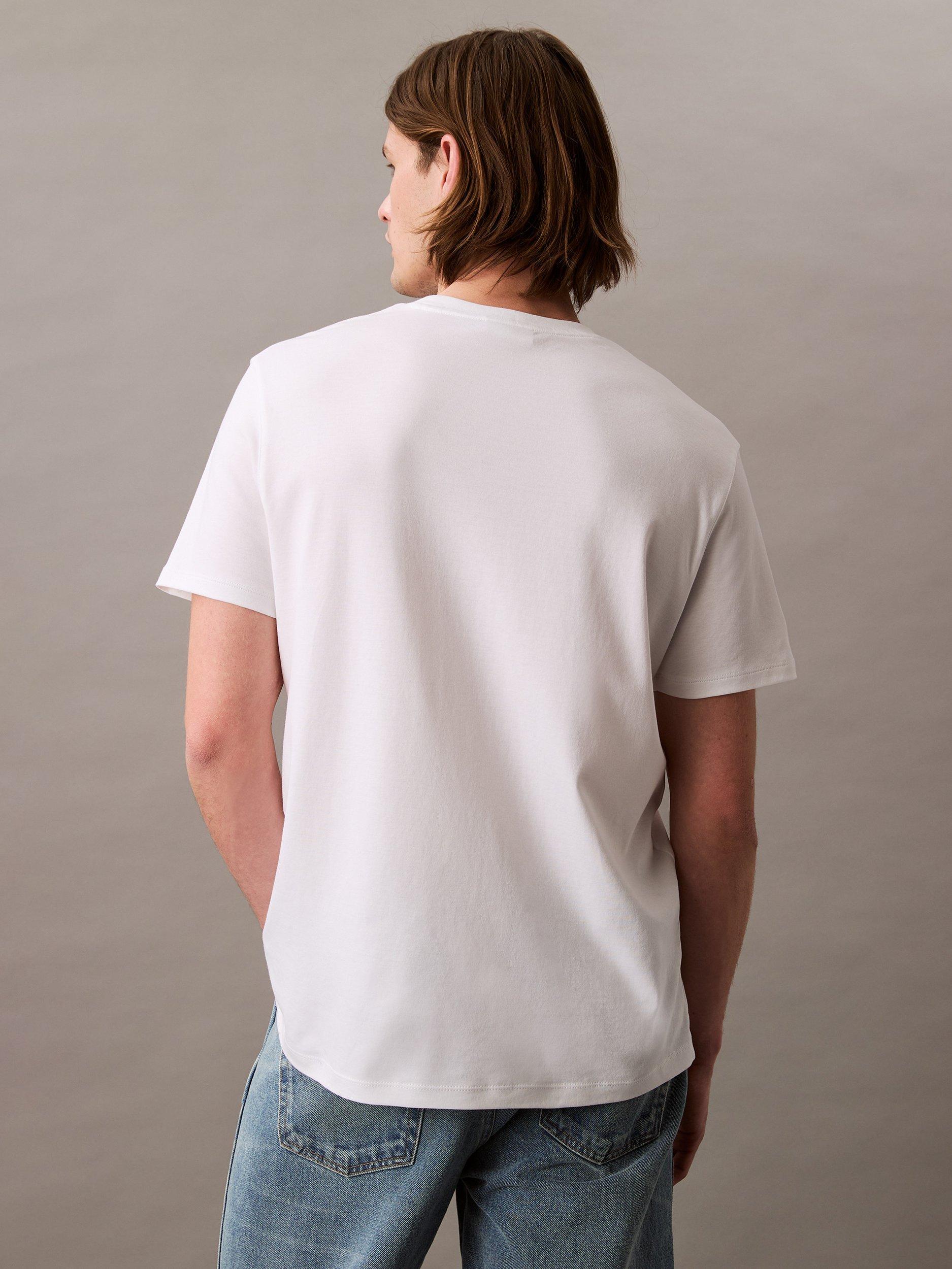 Product image 2 of 7, which shows Calvin Klein Supima Cotton Interlock T-Shirt, Bright White, XS