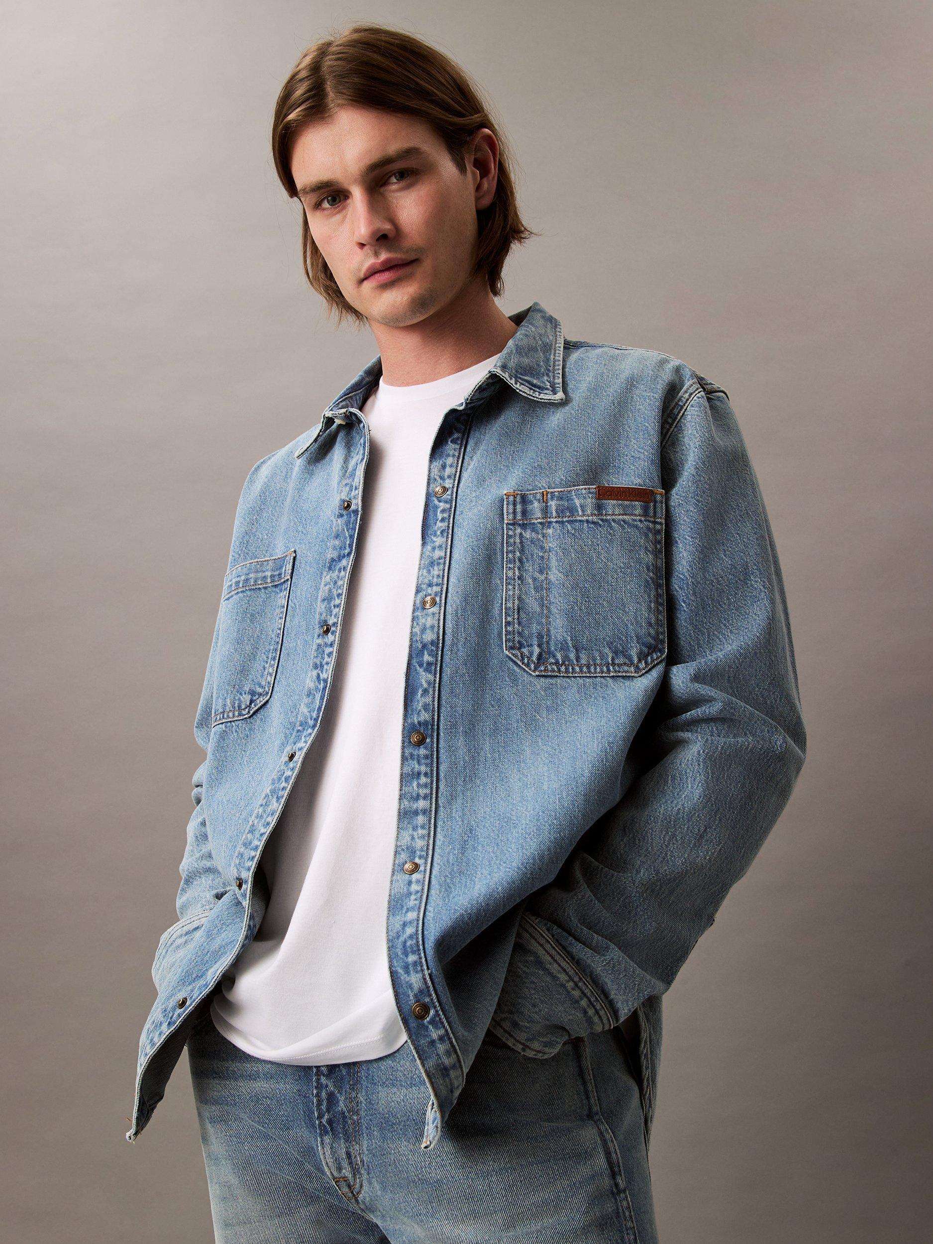 Product image 4 of 7, which shows Calvin Klein Supima Cotton Interlock T-Shirt, Bright White, XS