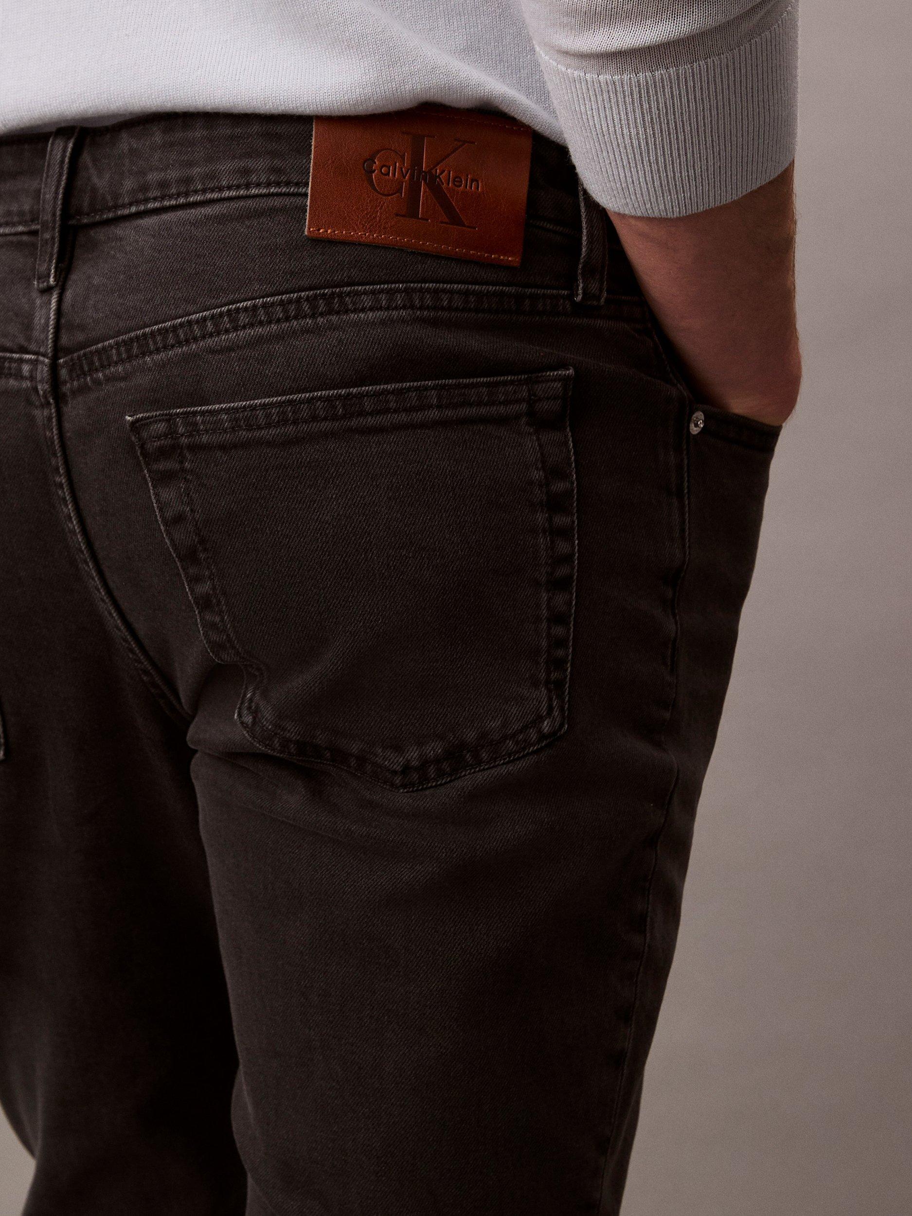 Product image 3 of 7, which shows Calvin Klein Slim Fit Mid Rise Jeans, Ck Essential Black, 28S