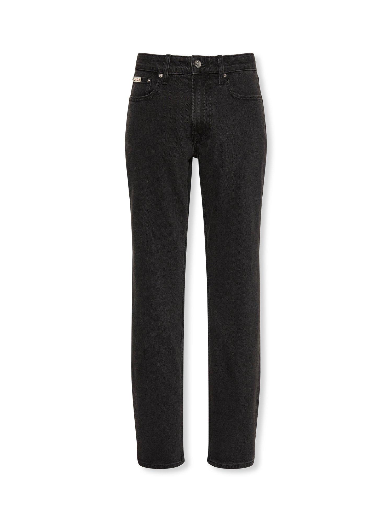 Product image 7 of 7, which shows Calvin Klein Slim Fit Mid Rise Jeans, Ck Essential Black, 28S