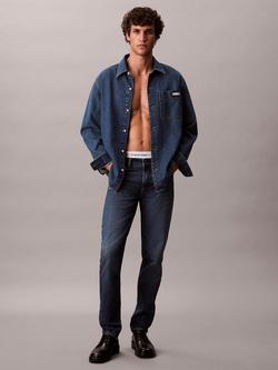 Calvin Klein Slim Fit Tapered Mid Rise Jeans, Sahara Sand, Sahara Sand