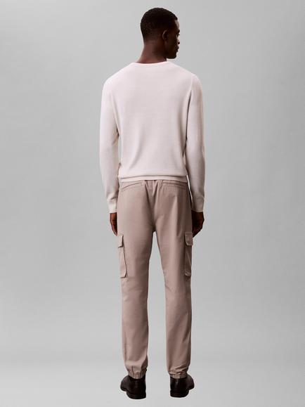 Calvin Klein Cotton Blend Skinny Cargo Trousers - view 2, Natural Taupe