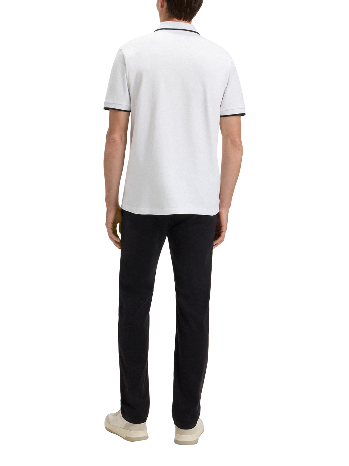 Product image 2 of 5, which shows BOSS Cotton Blend Short Sleeve Polo Shirt, White, M