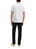 BOSS Cotton Blend Short Sleeve Polo Shirt, White