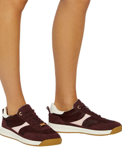 Dune London Elsea Lace-Up Suede Trainers - view 2, Purple