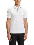 BOSS Cotton Blend Short Sleeve Zip Neck Polo Shirt