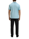 BOSS Cotton Blend Regular Fit Short Sleeve Polo Shirt, Light Pastel Blue
