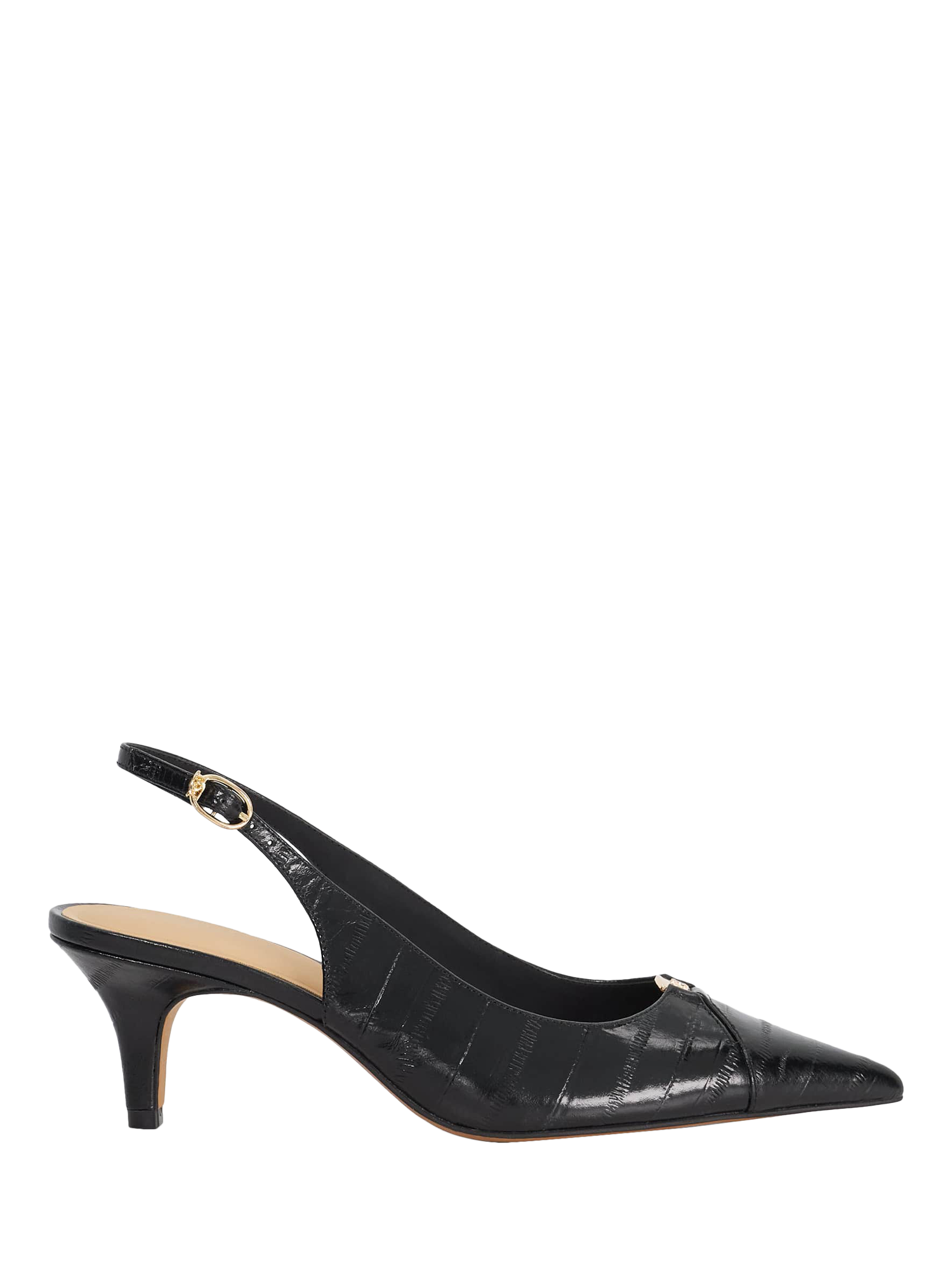 Dune London Distinctive Stiletto Heel Slingback Leather Court