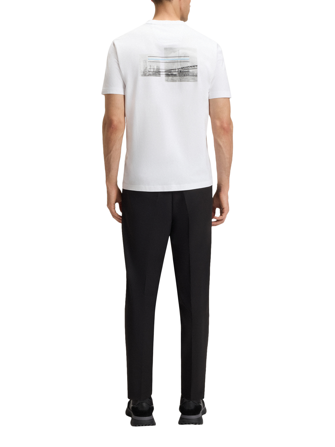 Product image 2 of 5, which shows BOSS Cotton Blend Short Sleeve Graphic T-Shirt, White, M