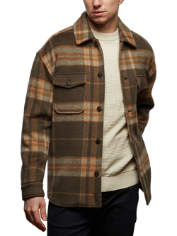 Guards London Welsh Check Overshirt, Green, Green