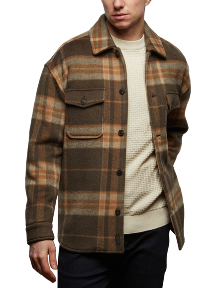 Guards London Welsh Check Overshirt, Green, Green