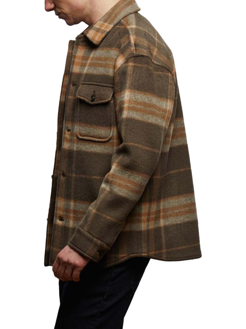 Product image 3 of 6, which shows Guards London Welsh Check Overshirt, Green, XS Reg