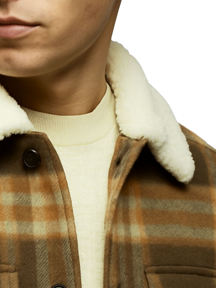 Product image 5 of 6, which shows Guards London Welsh Check Overshirt, Green, XS Reg