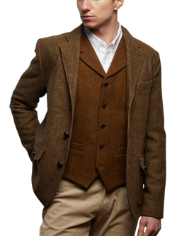 Guards London Allenby Wool Tweed Blazer, Chest Brown, Chest Brown