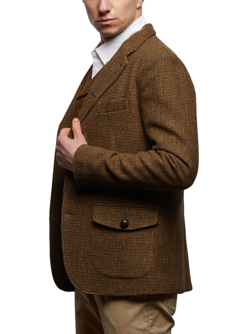 Product image 2 of 6, which shows Guards London Allenby Wool Tweed Blazer, Chest Brown, 36R