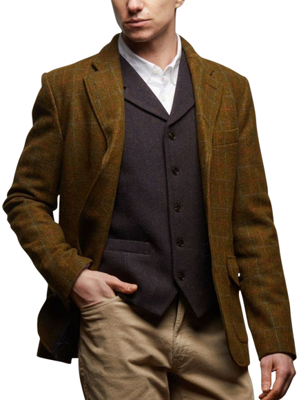 Guards London Allenby Wool Tweed Blazer, Light Brown, Light Brown