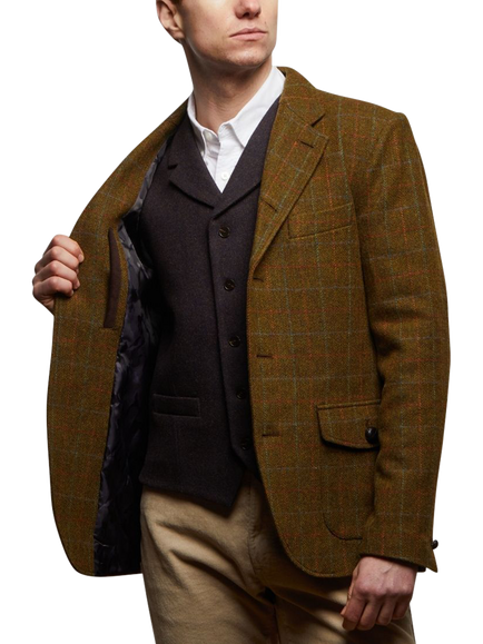 Guards London Allenby Wool Tweed Blazer, Light Brown - view 2, Light Brown