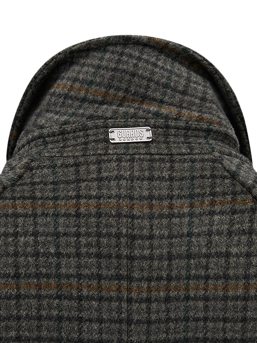 Product image 7 of 7, which shows Guards London Coldstream Brushed Wool Blend Coat, Mid Grey, 36R