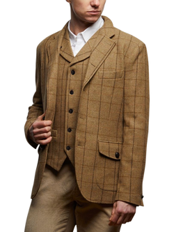 Guards London Allenby Wool Tweed Blazer, Tan, Tan