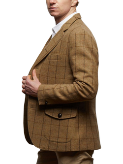 Guards London Allenby Wool Tweed Blazer, Tan - view 2, Tan