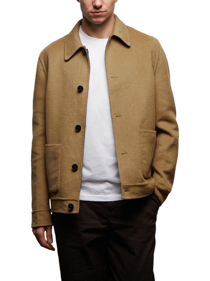 Guards London Irish Reversible Wool Blend Harrington Jacket, Grey Camel, Grey Camel