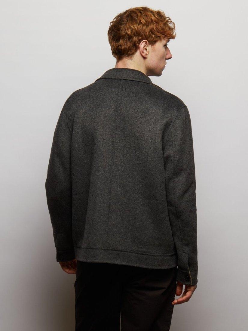 Product image 7 of 9, which shows Guards London Irish Reversible Wool Blend Harrington Jacket, Grey Camel, XS Reg