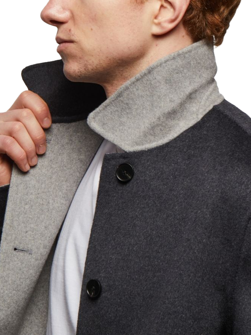 Product image 5 of 10, which shows Guards London Irish Reversible Wool Blend Harrington Jacket, Silver Grey, XS Reg