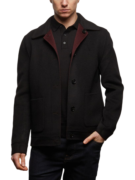 Guards London Irish Two-In-One Harrington Jacket, Wine Black - view 2, Wine Black