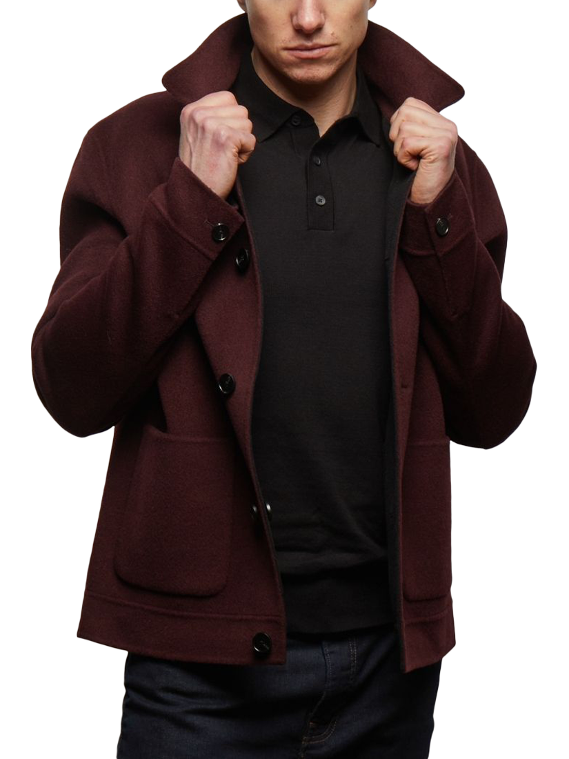 Product image 6 of 10, which shows Guards London Irish Two-In-One Harrington Jacket, Wine Black, XS Reg