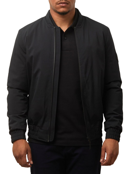 Guards London Mayfield Padded Bomber Jacket, Black