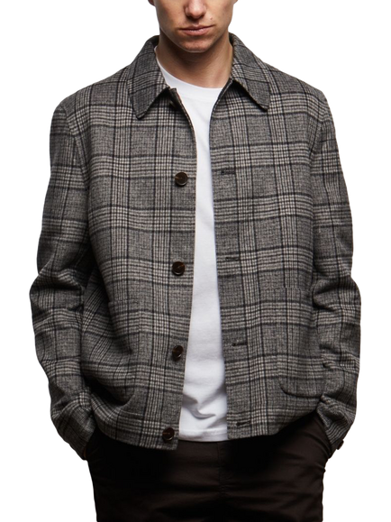 Guards London Scots Reversible Harrington Jacket, Black, Black