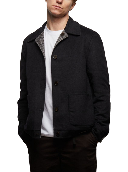 Guards London Scots Reversible Harrington Jacket, Black - view 2, Black
