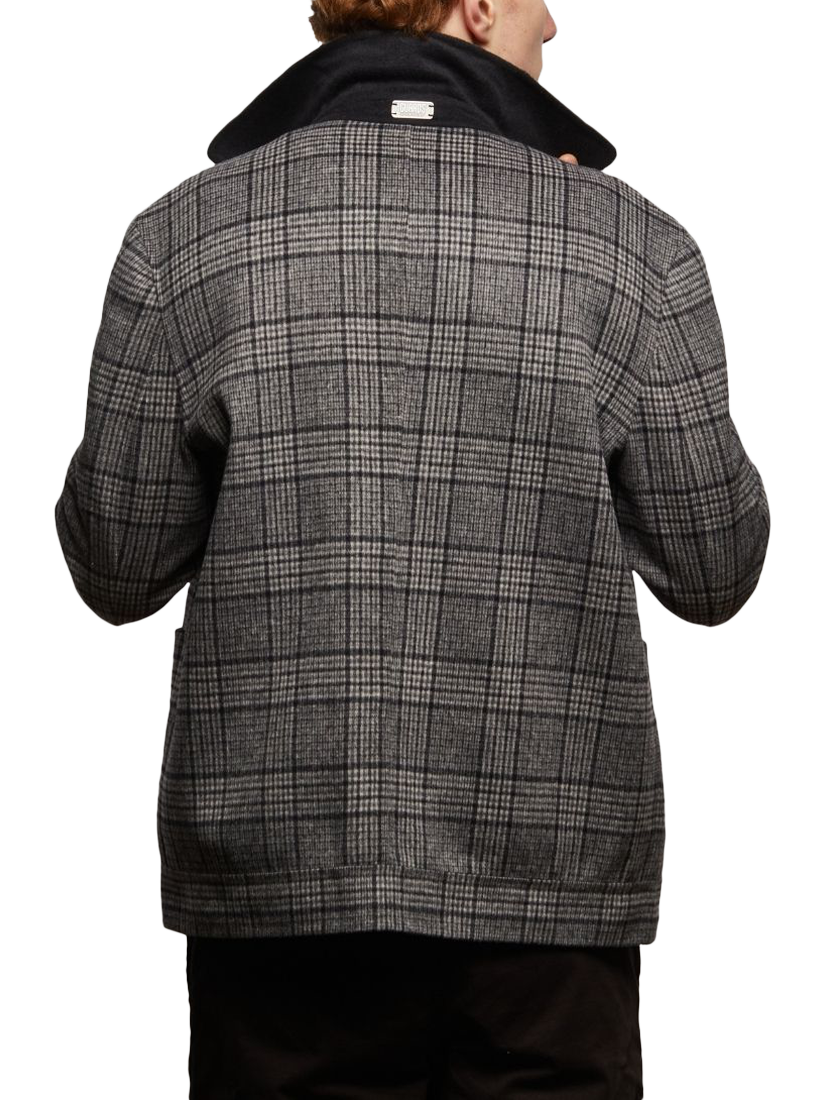 Product image 5 of 8, which shows Guards London Scots Reversible Harrington Jacket, Black, XS Reg