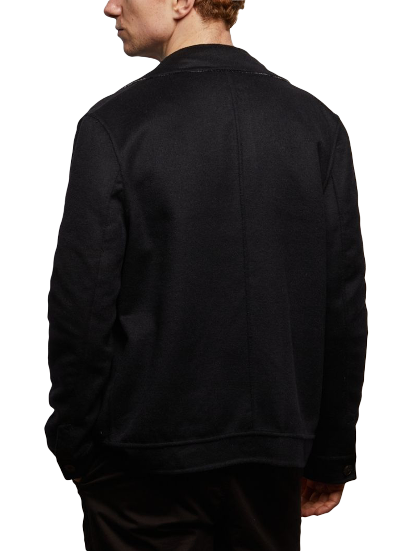 Product image 6 of 8, which shows Guards London Scots Reversible Harrington Jacket, Black, XS Reg