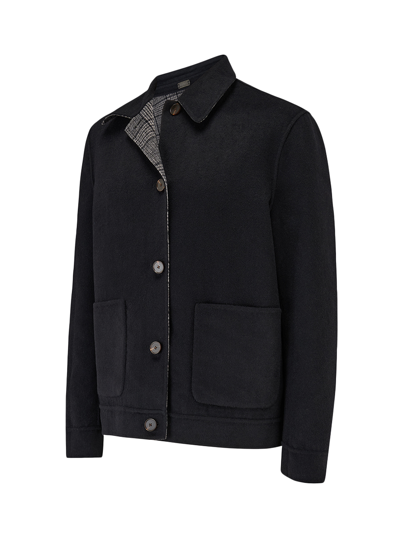 Product image 8 of 8, which shows Guards London Scots Reversible Harrington Jacket, Black, XS Reg