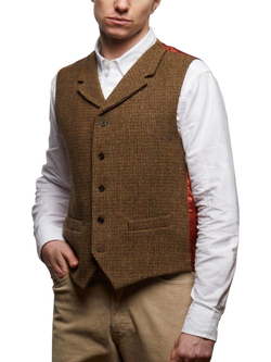 Guards London Sherwood Wool Waiscoat, Chest Brown