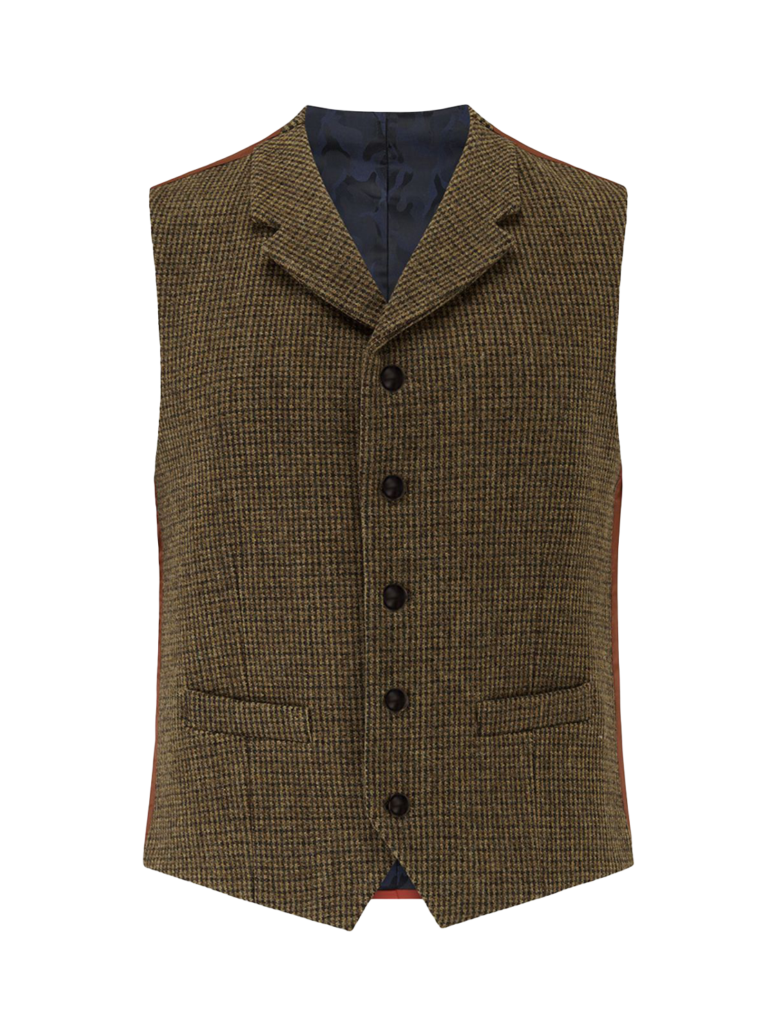 Product image 3 of 3, which shows Guards London Sherwood Wool Waiscoat, Chest Brown, 36R