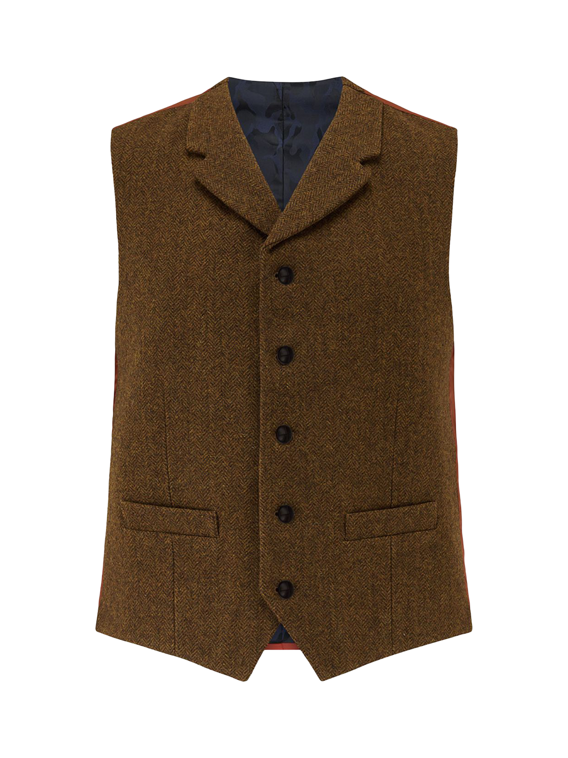 Product image 3 of 3, which shows Guards London Sherwood Wool Waiscoat, Tan, 36R