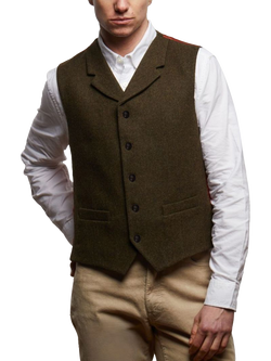 Guards London Sherwood Wool Waiscoat, Dark Green